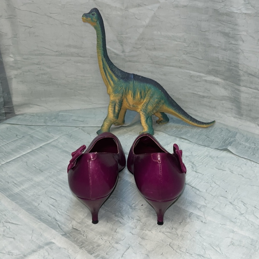 Proxy Michael G Abrams Co Purple Leather Vintage Heels | 7.5 B - Picture 4 of 16